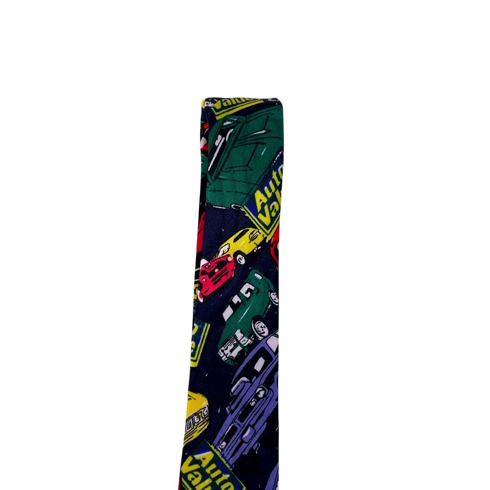 Vtg Concerto Auto Value‎ Classic Cars Tie Men's Retro Colorful Print - Picture 14 of 15
